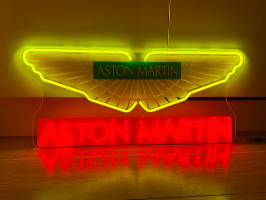 Aston Martin Neon Wall Sign - LED Illuminated Garage & Man Cave Decor