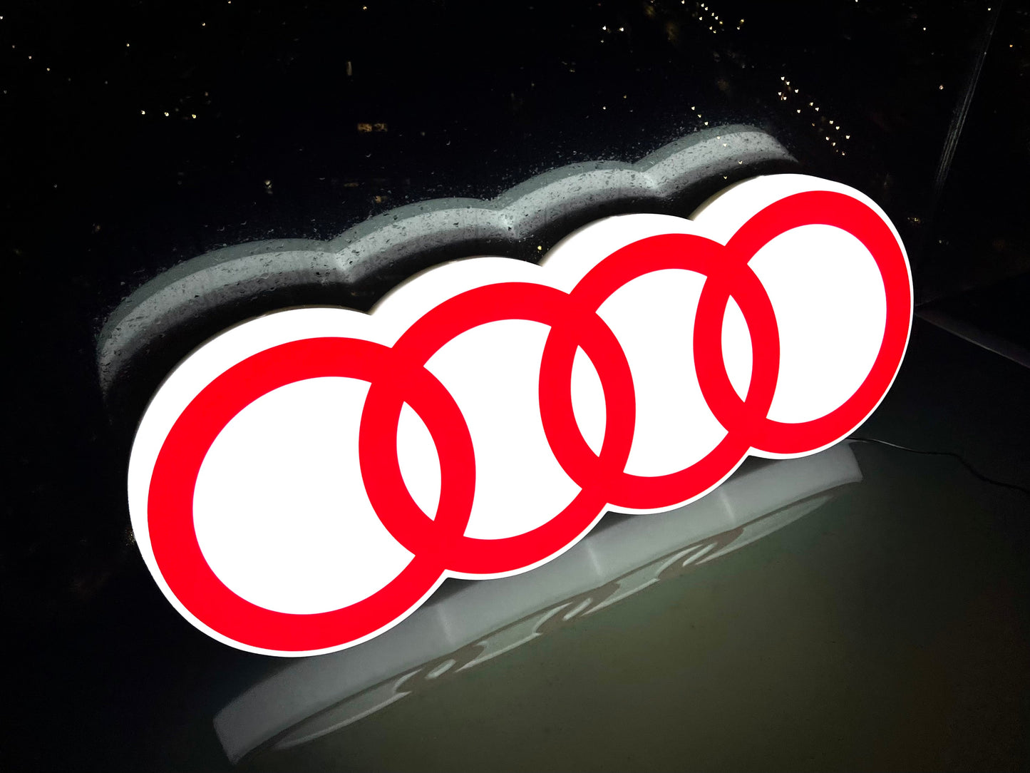 AUDI Rings Illuminated Logo Sign