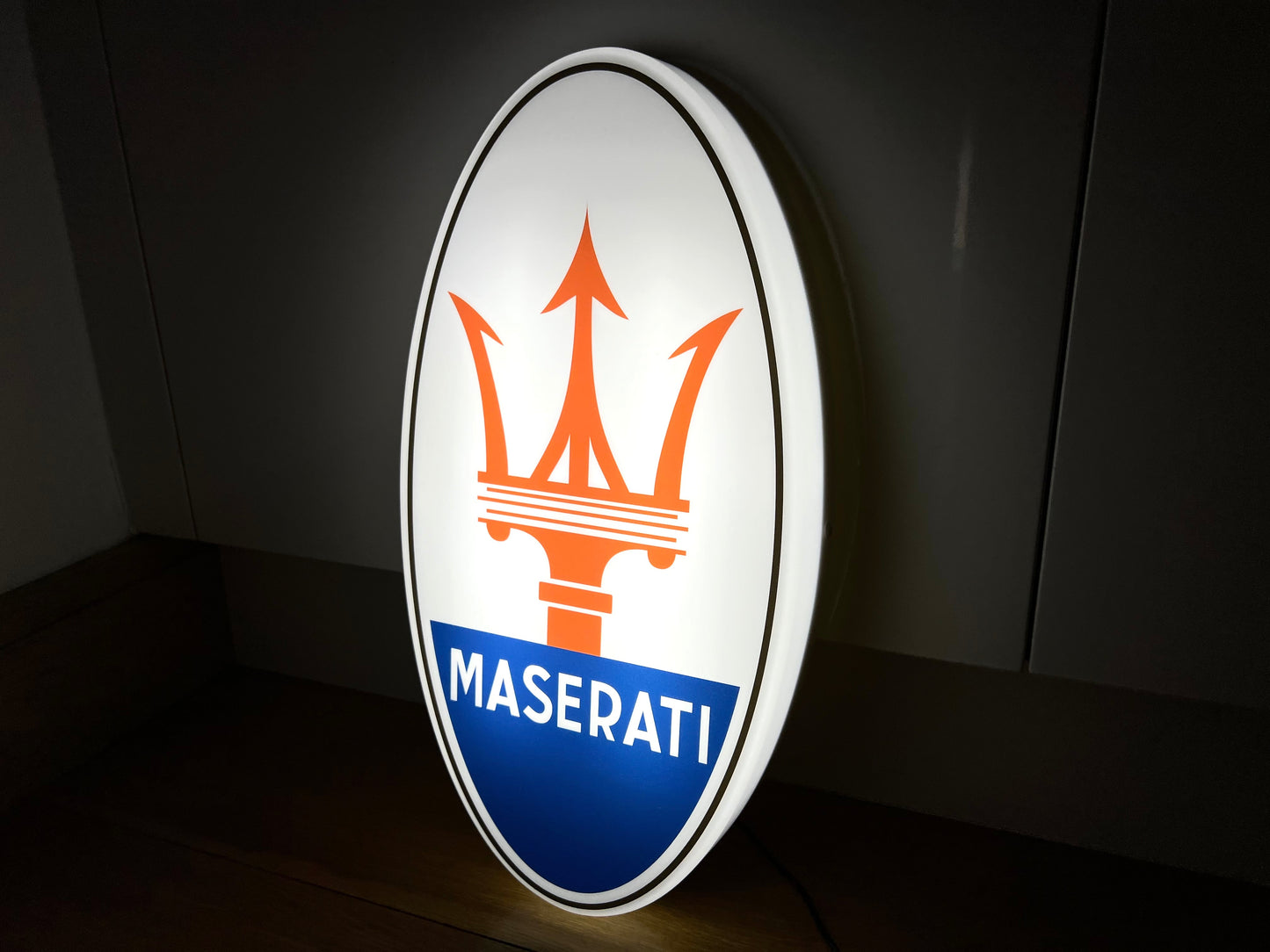 Maserati Illuminated Logo Sign