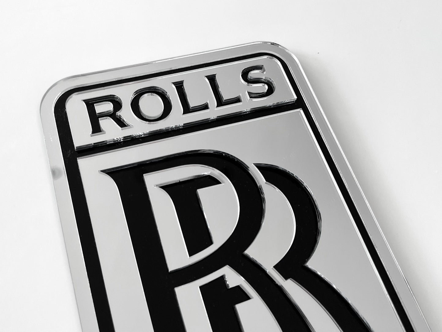 Rolls Royce Silver Acrylic Logo Sign
