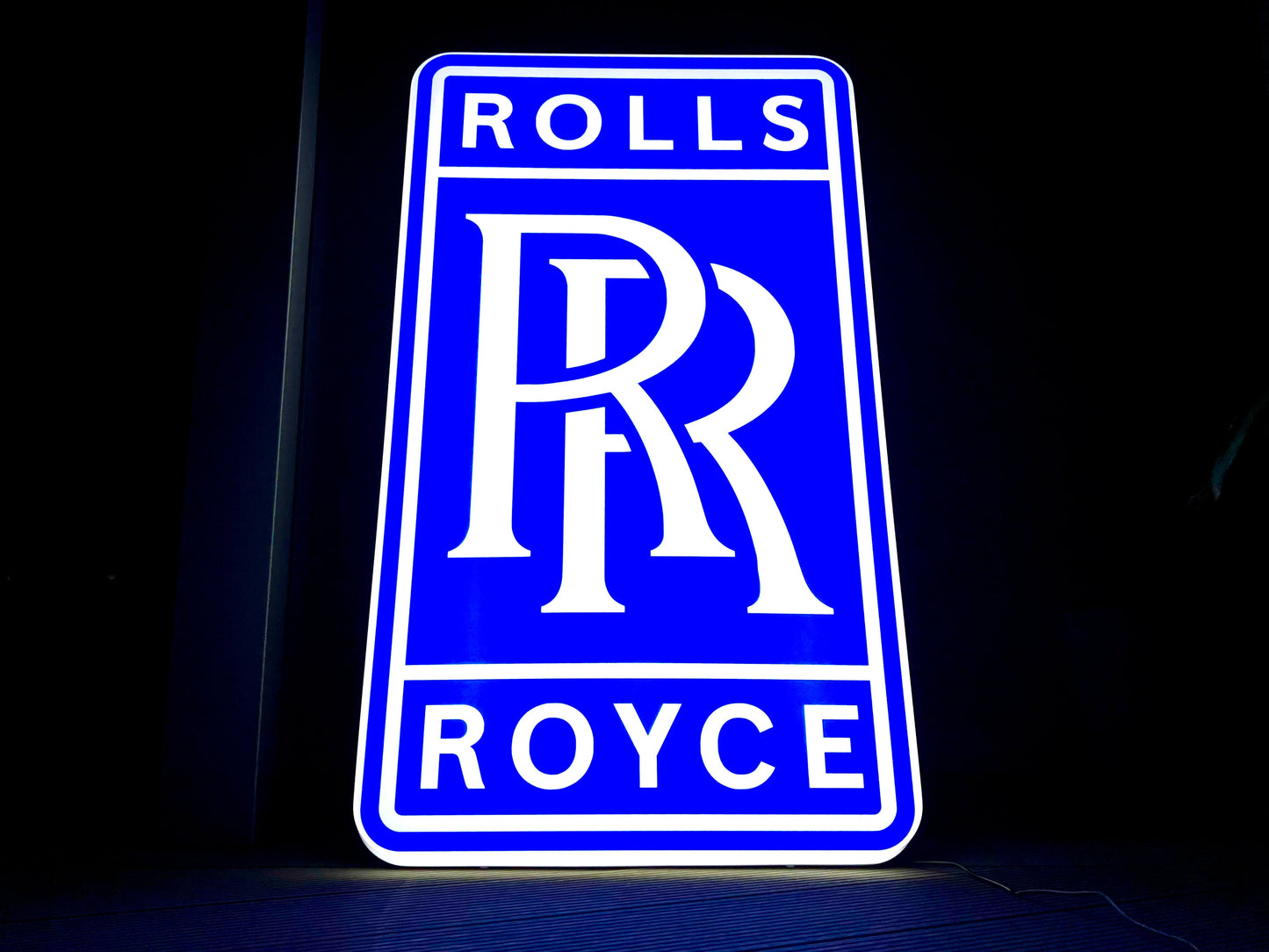 Rolls Royce Blue Illuminated Logo Sign