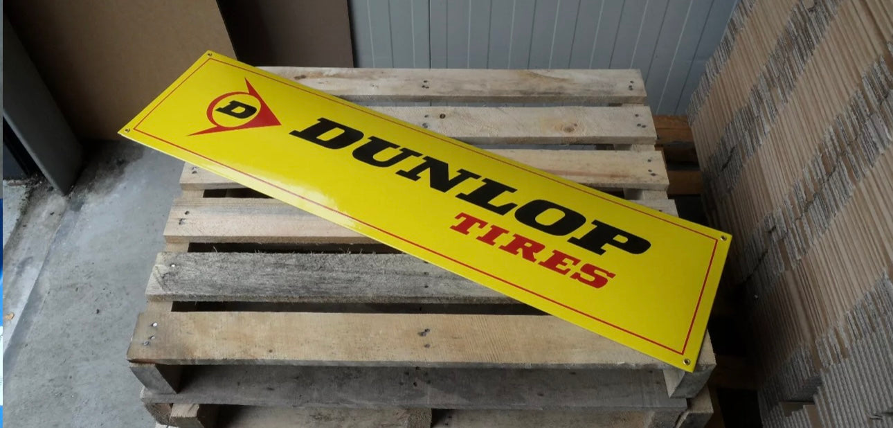 Dunlop Tyres Enamel Sign