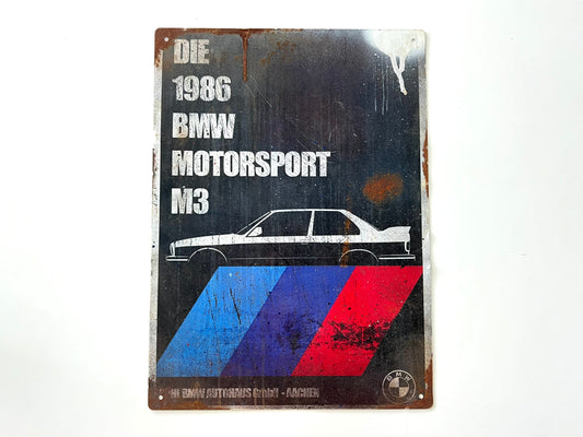 BMW M3 Vintage Metal Sign