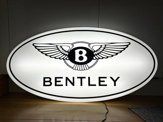 Bentley White Illuminated Logo Sign
