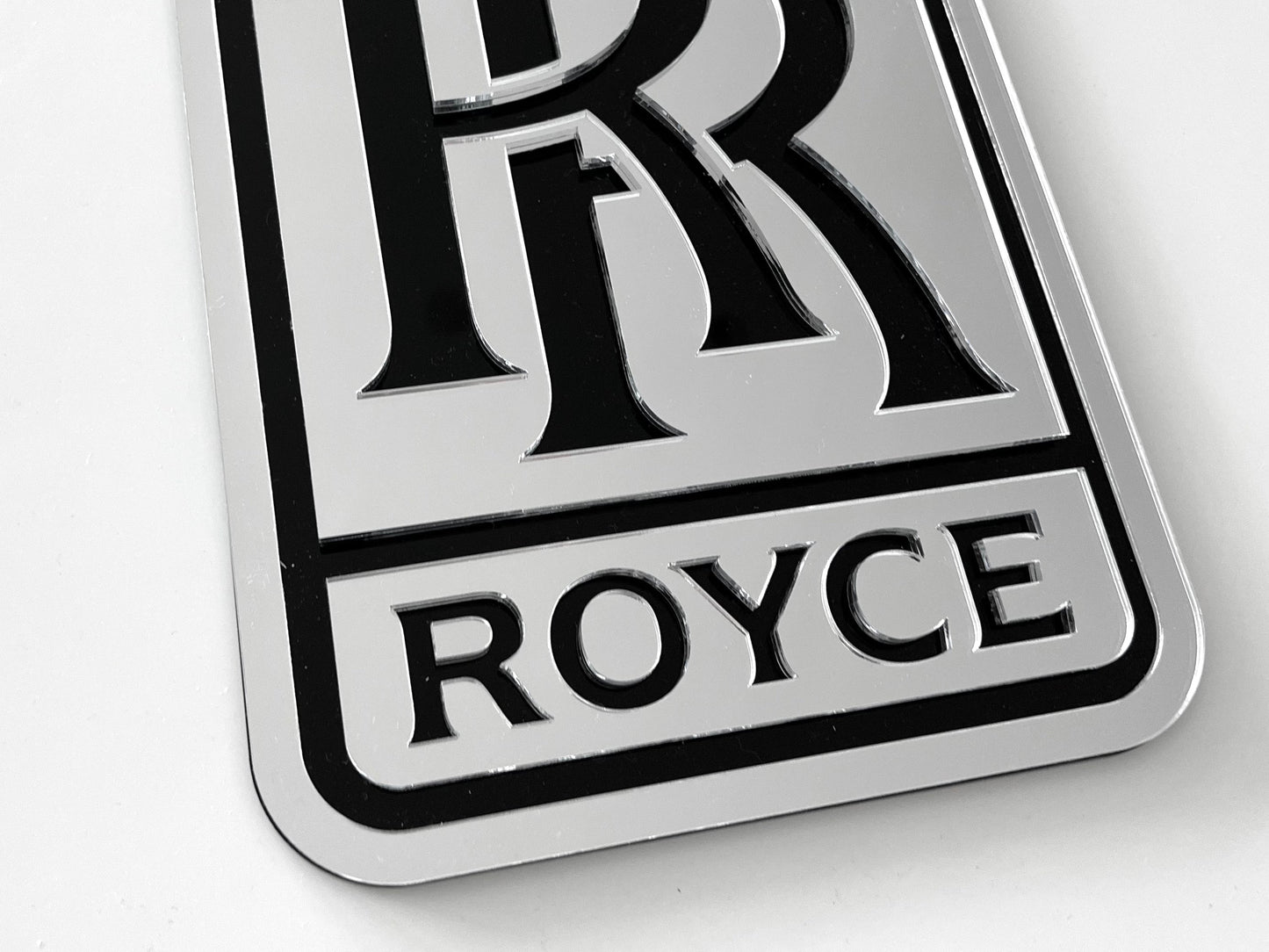 Rolls Royce Silver Acrylic Logo Sign