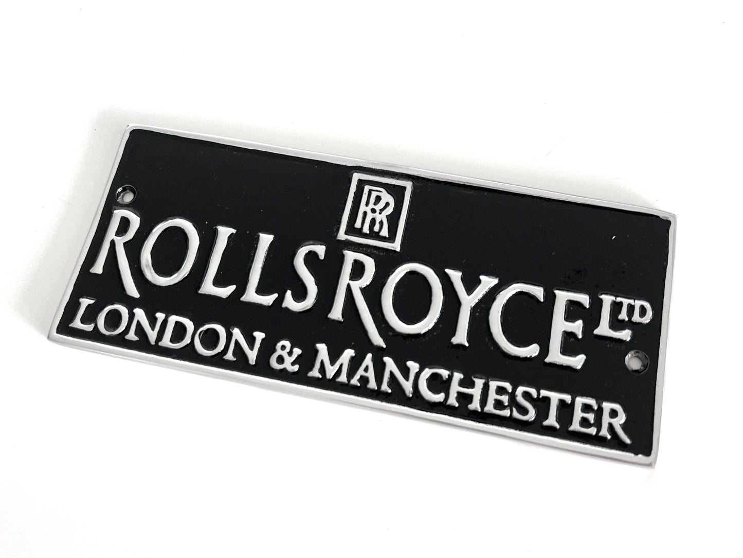 Rolls Royce Black Metal Plaque