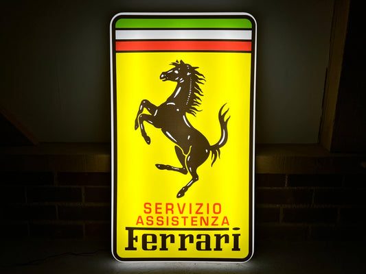 Ferrari Servizio Assistenza Illuminated Logo Sign