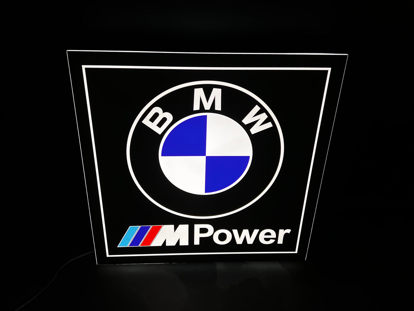 BMW M Power Illuminated Logo Sign