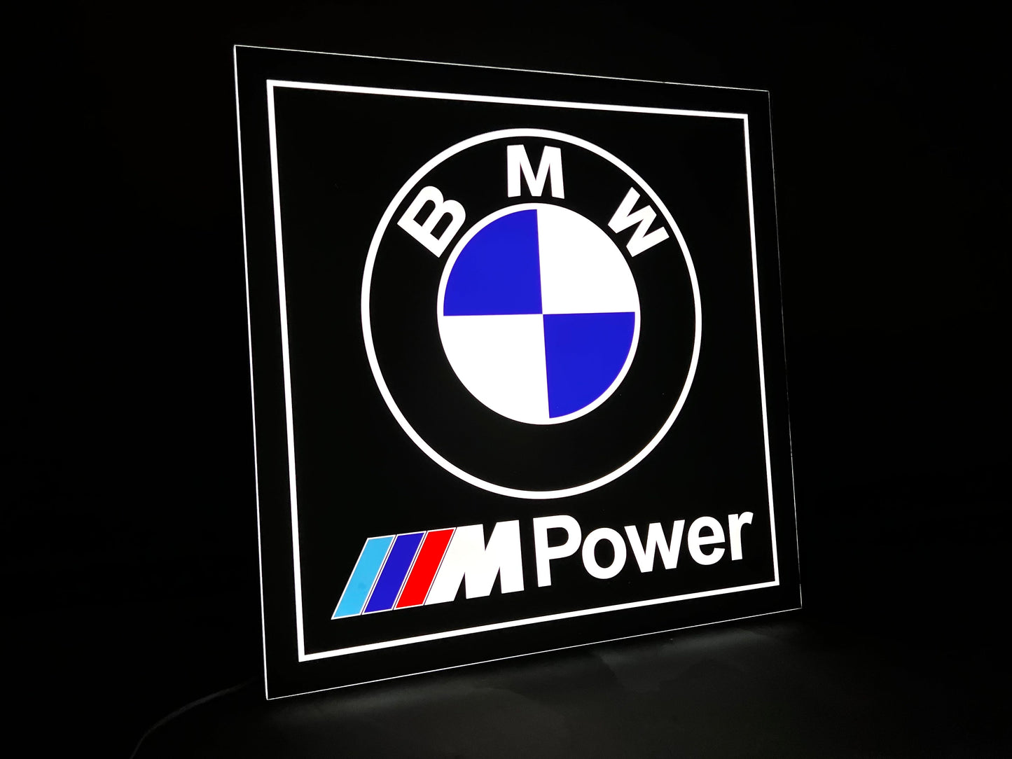 BMW M Power Illuminated Logo Sign