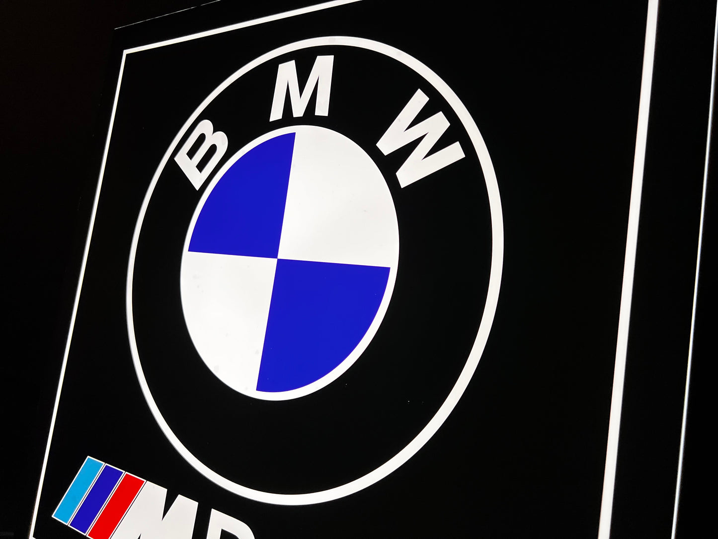 BMW M Power Illuminated Logo Sign