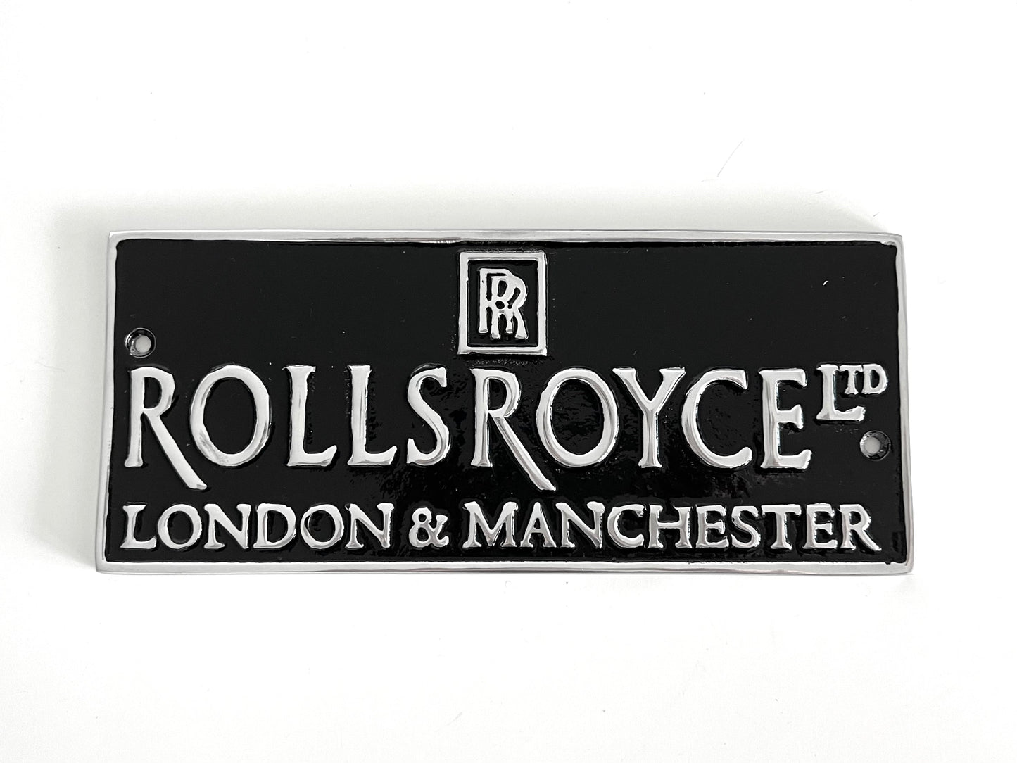 Rolls Royce Black Metal Plaque