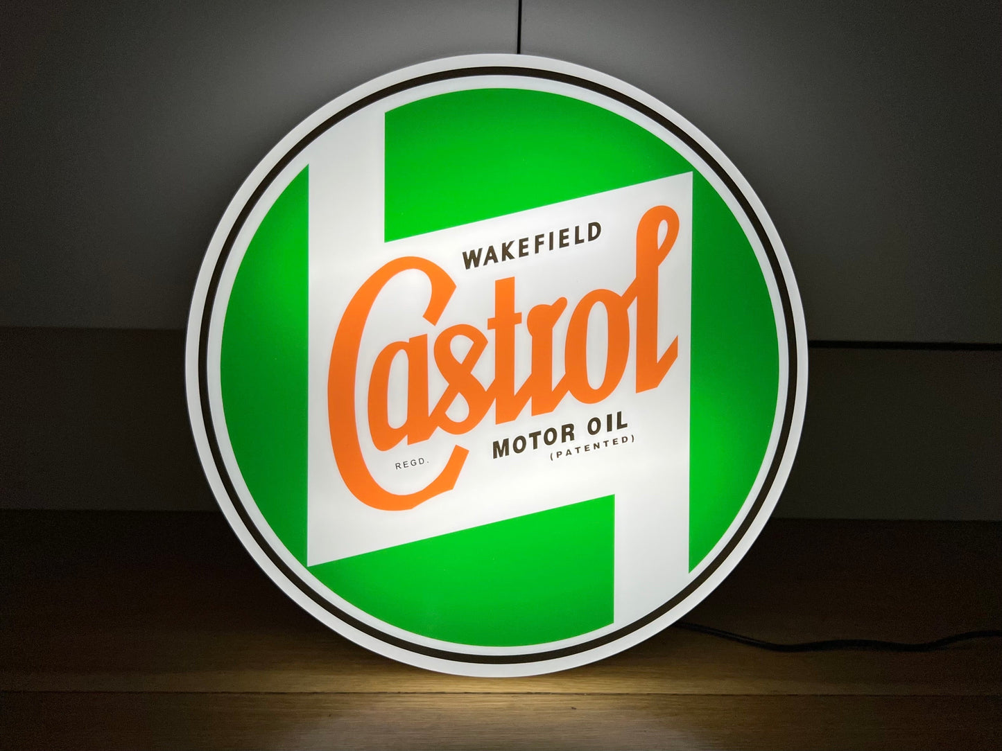 Castrol Round Illuminated Logo Sign