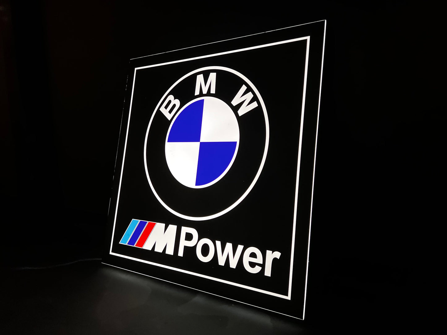 BMW M Power Illuminated Logo Sign