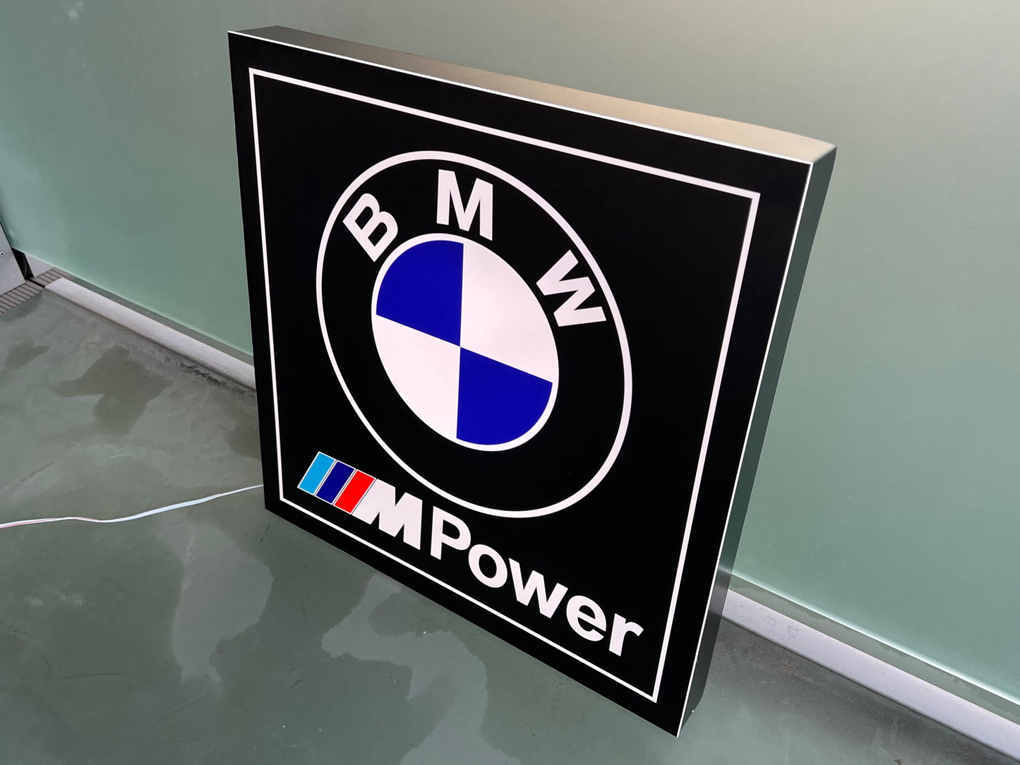 BMW M Power Illuminated Logo Sign