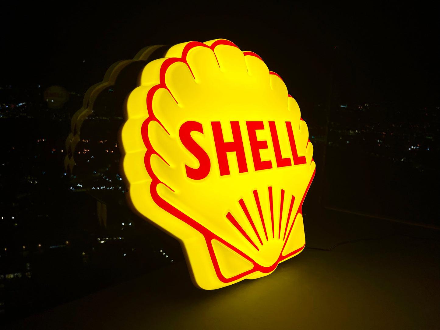 Shell Oil Illuminated Sign