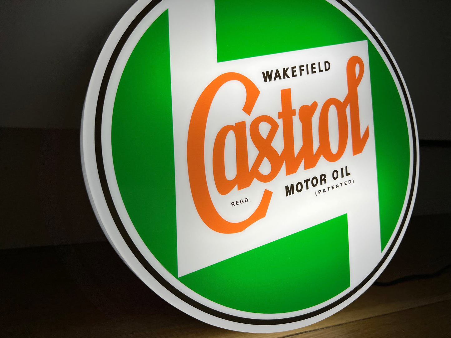 Castrol Round Illuminated Logo Sign