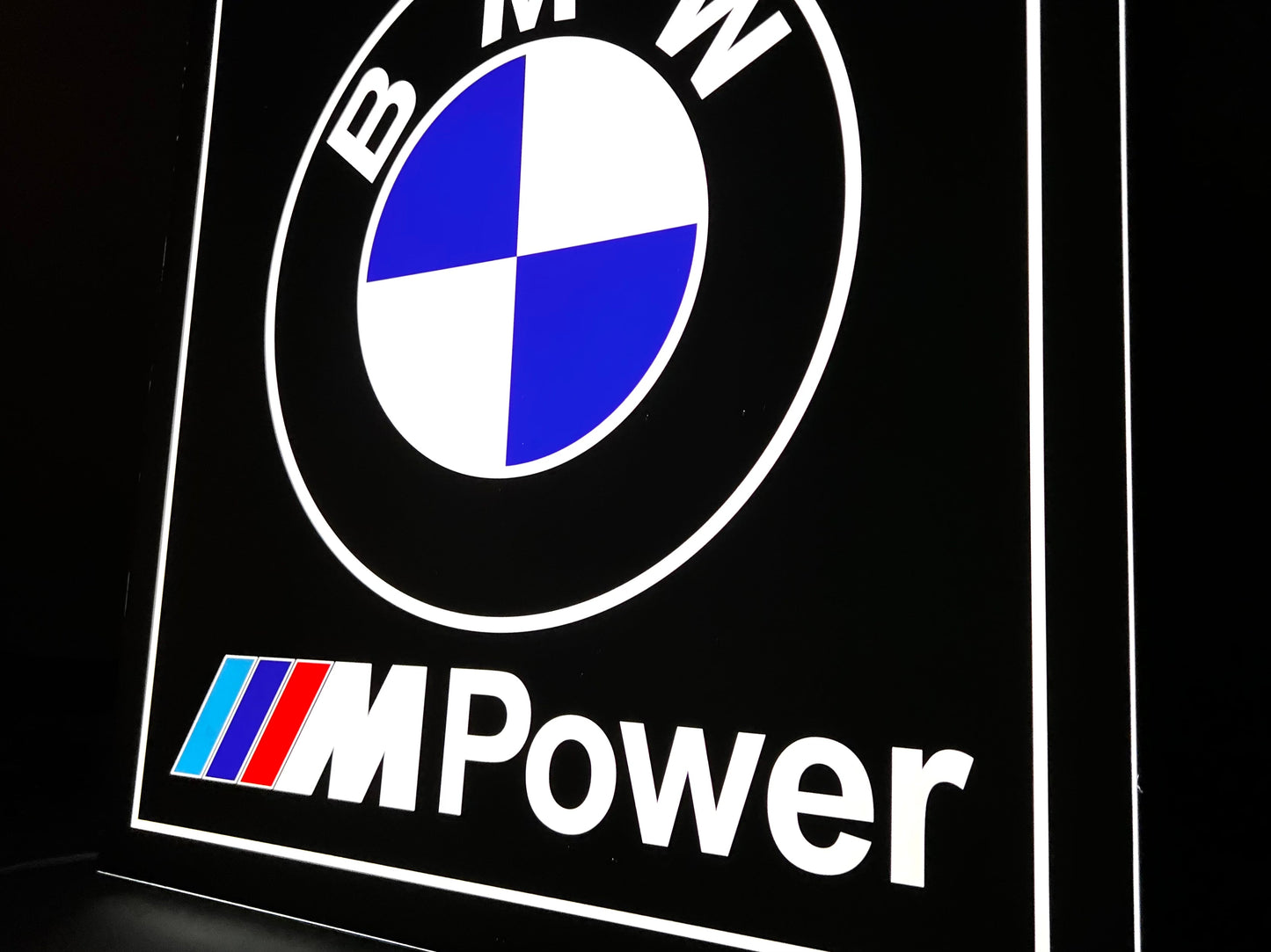 BMW M Power Illuminated Logo Sign