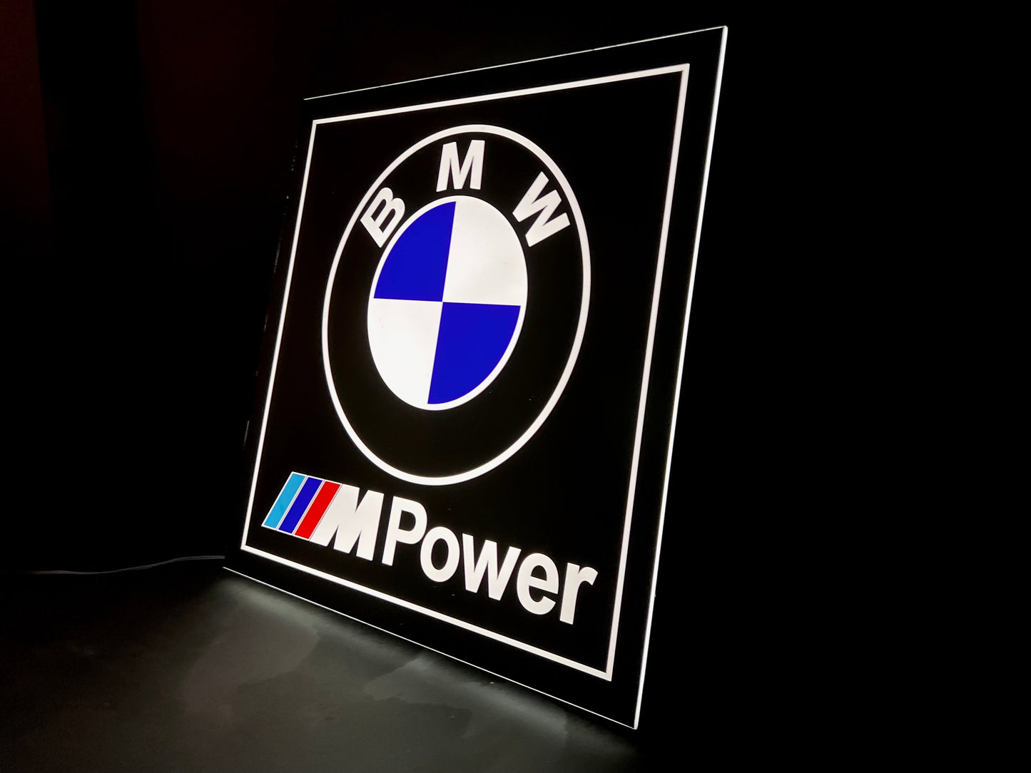 BMW M Power Illuminated Logo Sign