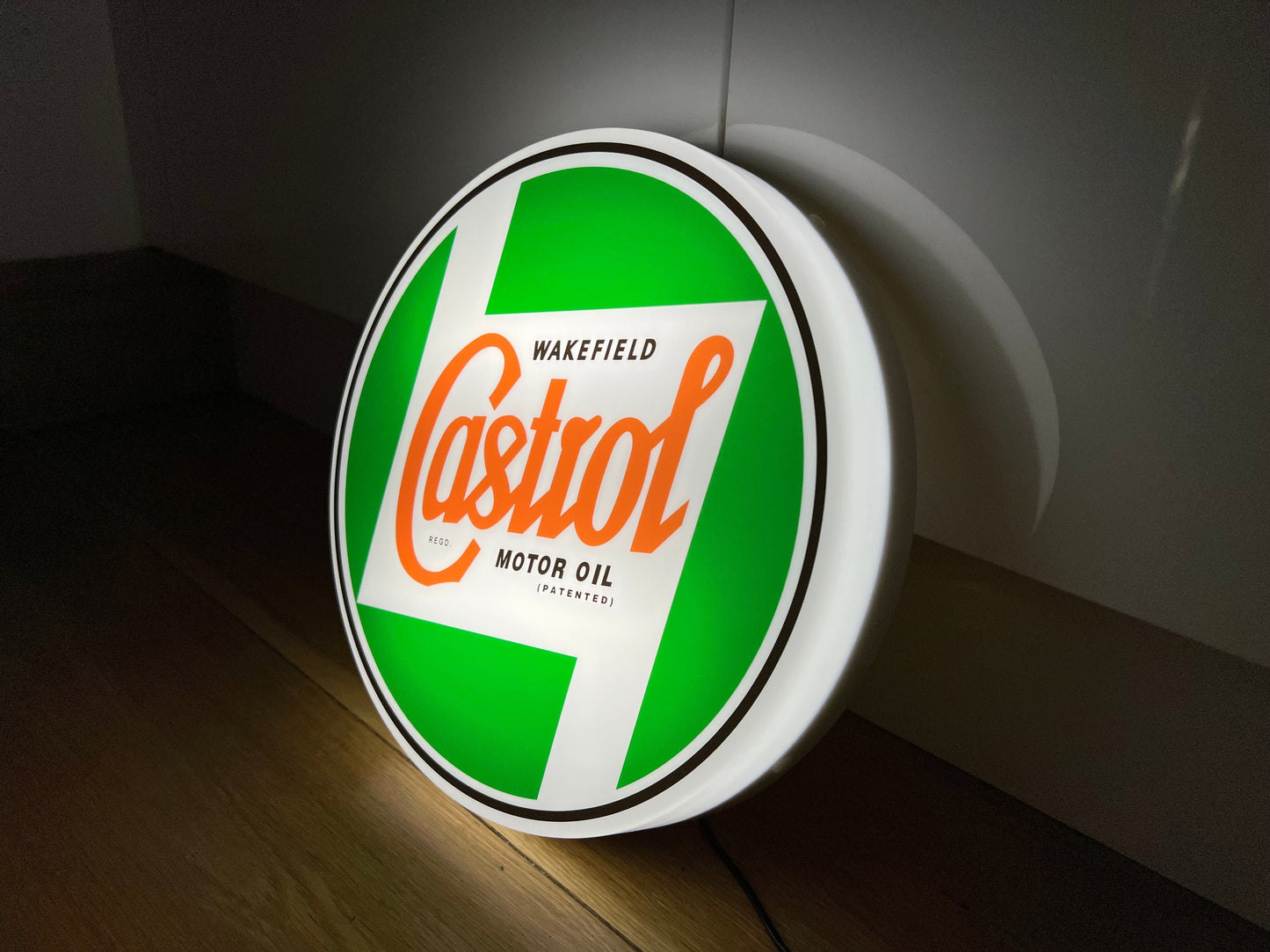 Castrol Round Illuminated Logo Sign