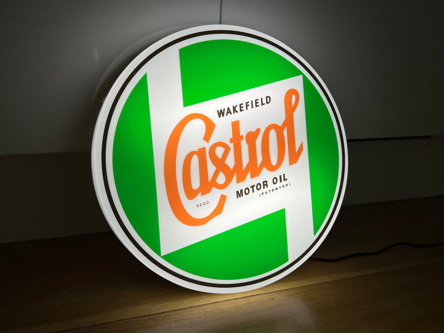 Castrol Round Illuminated Logo Sign