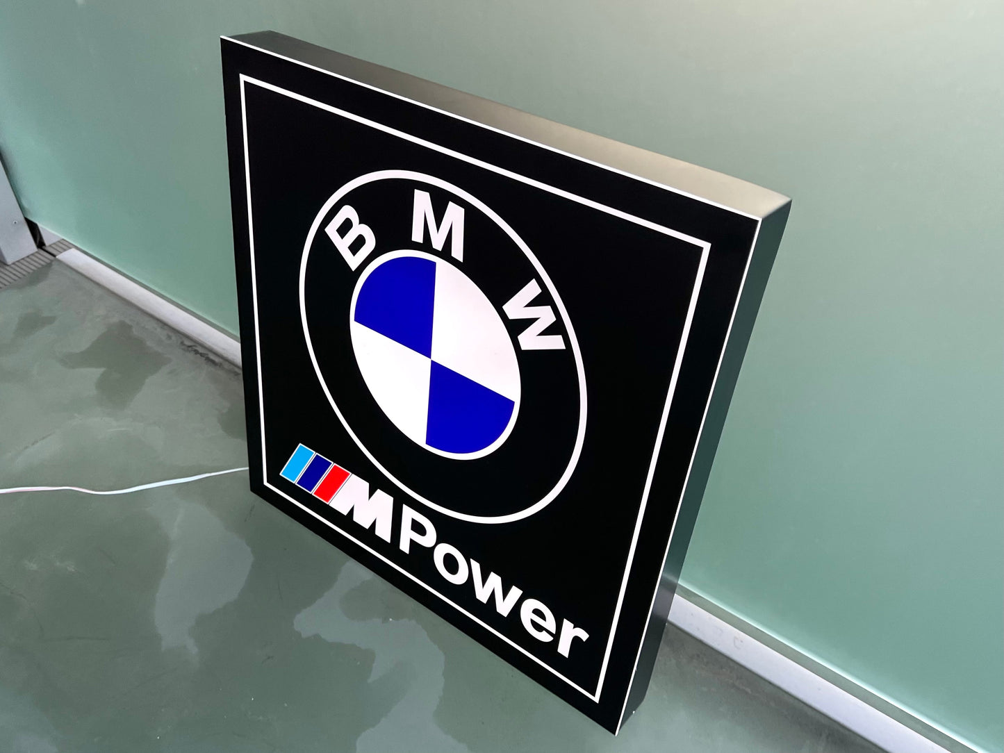 BMW M Power Illuminated Logo Sign