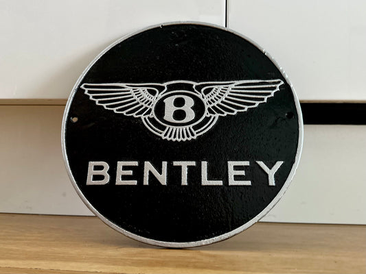 Bentley Round Metal Plaque Sign