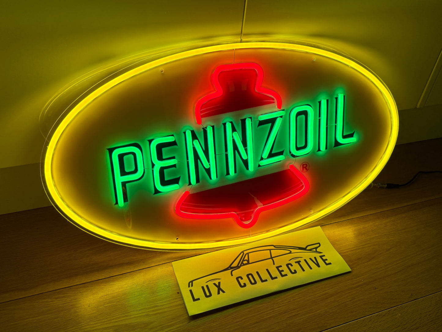 Pennzoil Neon Sign – Retro Garage Man Cave LED Wall Light