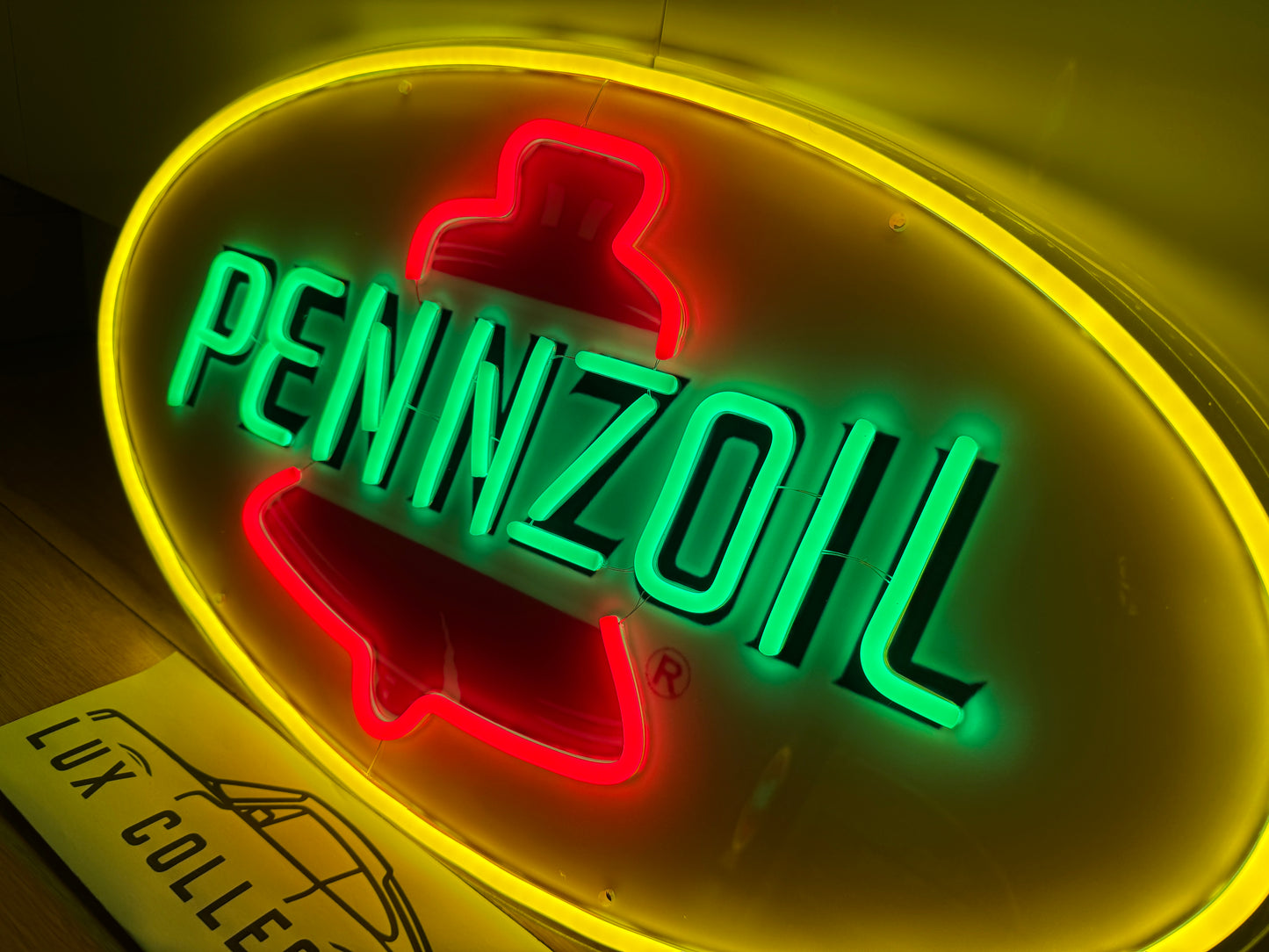 Pennzoil Neon Sign – Retro Garage Man Cave LED Wall Light