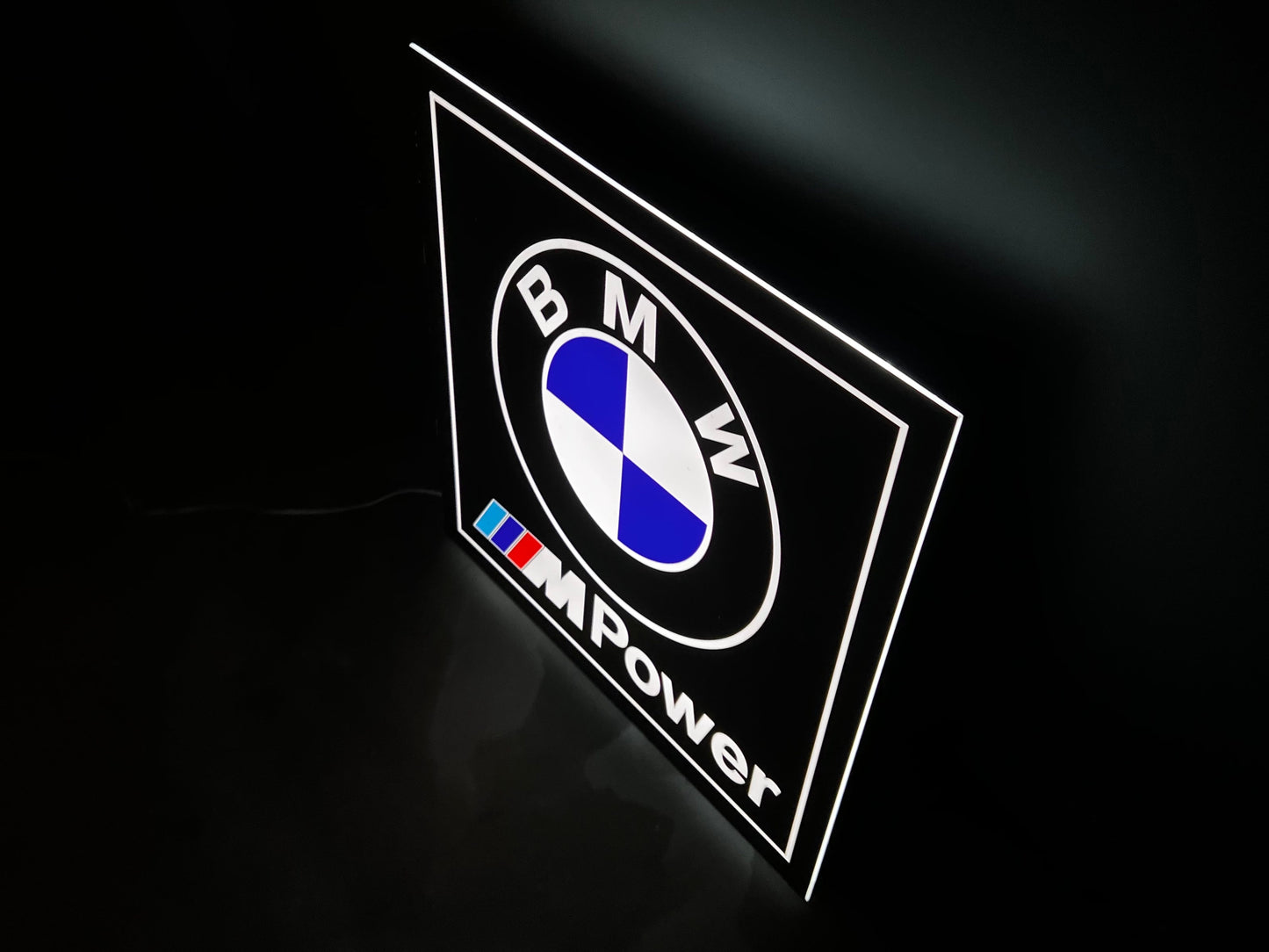 BMW M Power Illuminated Logo Sign